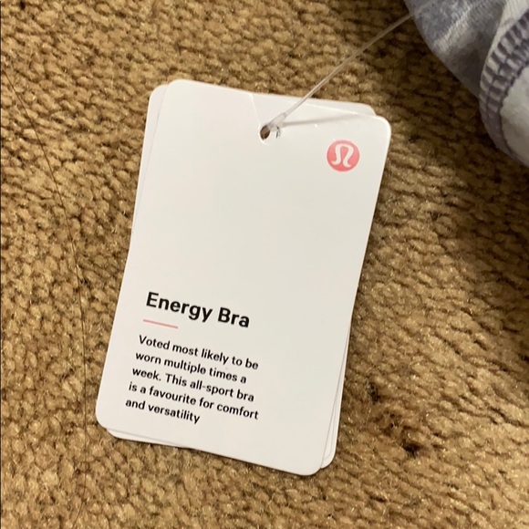 ❌Sold❌ Lululemon Summer Shade Ice Grey Energy Bra - Picture 9 of 11